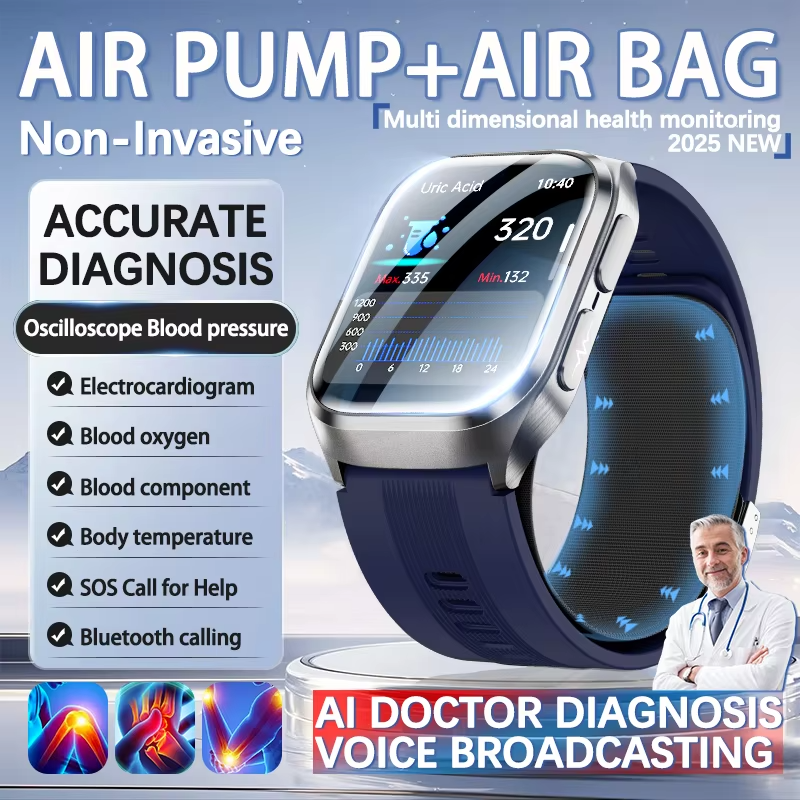NEW Air Pump Airbag Blood Pressure Accurate Diagnosis Smart Watch