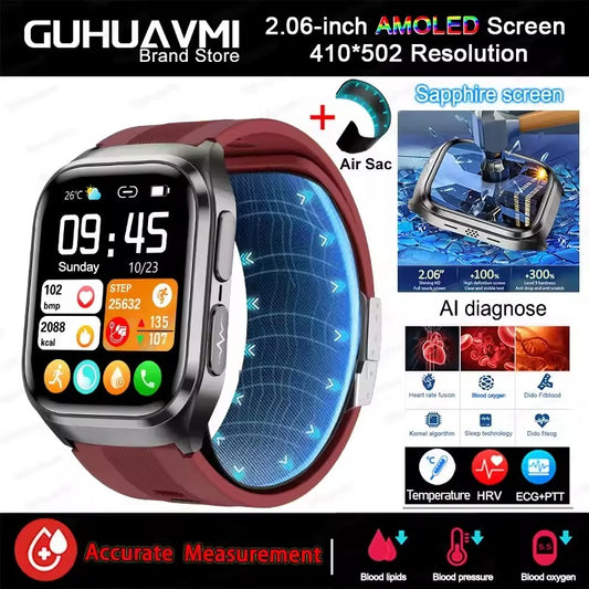 NEW Air Pump Airbag Blood Pressure Accurate Diagnosis Smart Watch